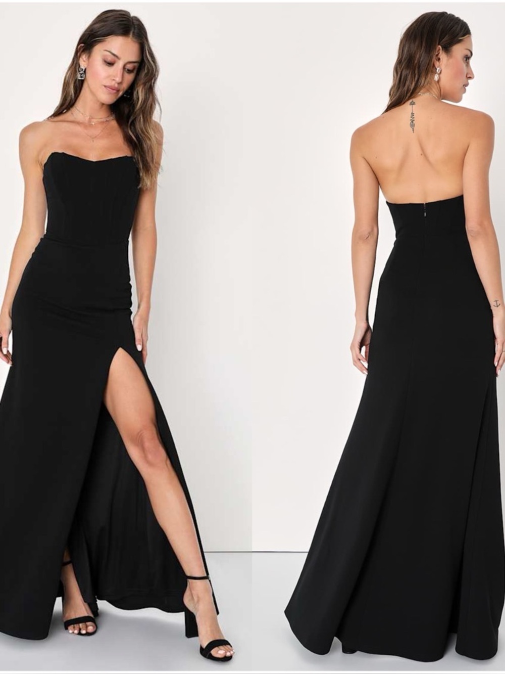 LULU'S Passionate Admiration
Black Strapless Bustier Maxi Dress